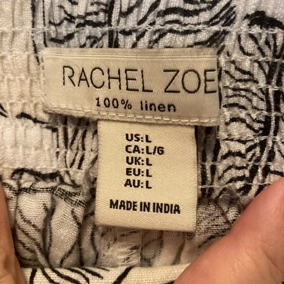 Black and White Patterned Pants - Picture 3 of 5